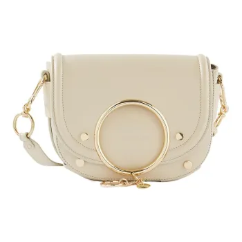 See By Chloe Leather Crossbody Bag Shoulder Bag Women's Beige
