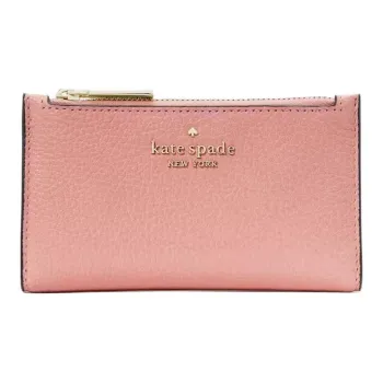 Kate Spade Leila Pebbled Leather Wallet Small Size Women's Rose Pink