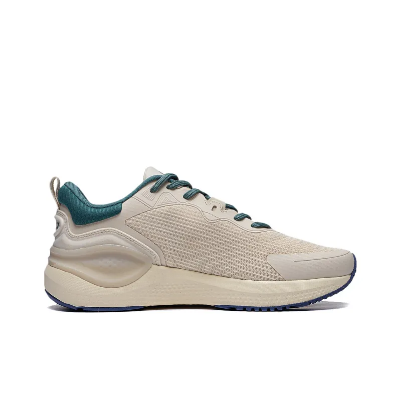 LiNing Shock Absorbers With Slip Resistant And Abrasion Resistant Properties Low Top Running Shoes Men's Brown Green-1