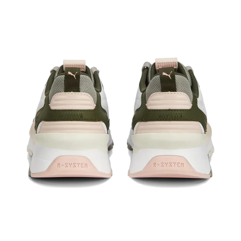 PUMA RS 3.0 RS 3.0 Synth Pop Slip-Resistant Low-Top Casual Shoes Unisex White Green-4