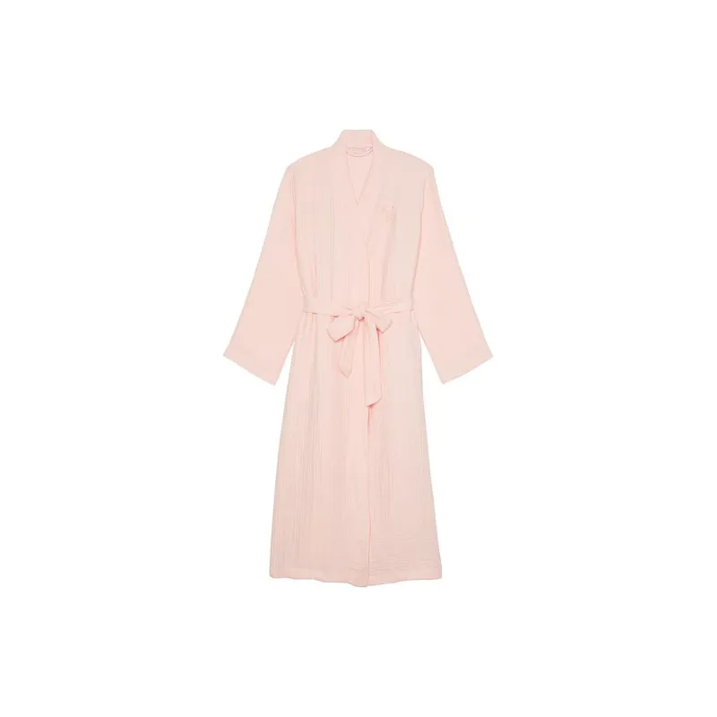 Victoria's Secret PINK Cotton Gauze Spa Robe Purest / Pink Pajama Robe Women's Pink-0