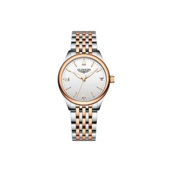 GUANQIN GJ16185.MGD Automatic Mechanical Movement Stainless Steel Watchband Watch Women's Watch White Dial