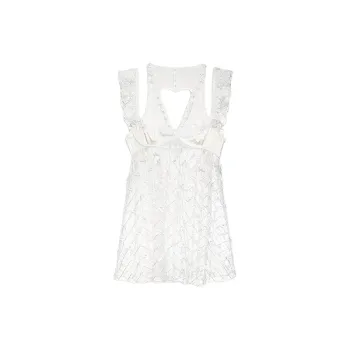 Victoria's Secret FOR LOVE & LEMONS Fiorella Slip Dress Nightgown Women's White