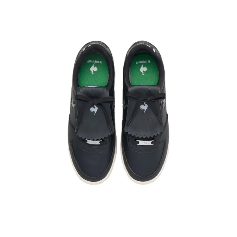 Le Coq Sportif x DESCENTE GOLF Series Cushioning Breathable Low-Top Golf Shoes Unisex Black White-4