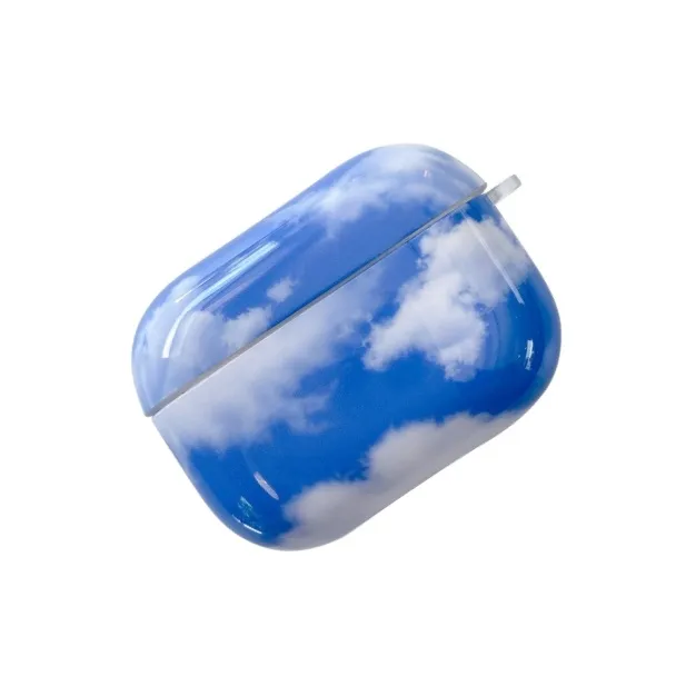 CORBELLATI Suitable For Apple Airpods 1/2/3/pro1/2 TPU Blue Sky And White Clouds Headphone Cases-4