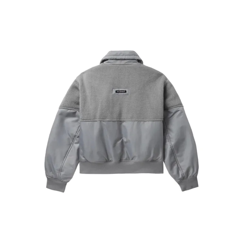 FIVE CM Logo appliqué Knitted panel Bomber Jacket-3