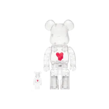 BE@RBRICK Emotionally Unavailable Red Heart Clear