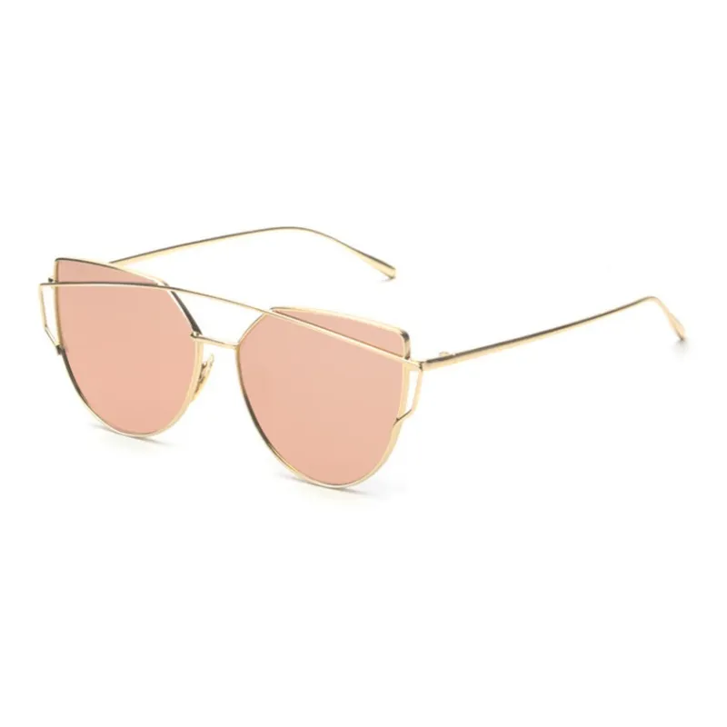 Thunder Pailong Alloy Metal Irregular Shape Sunglasses Women's Black/Gold-4