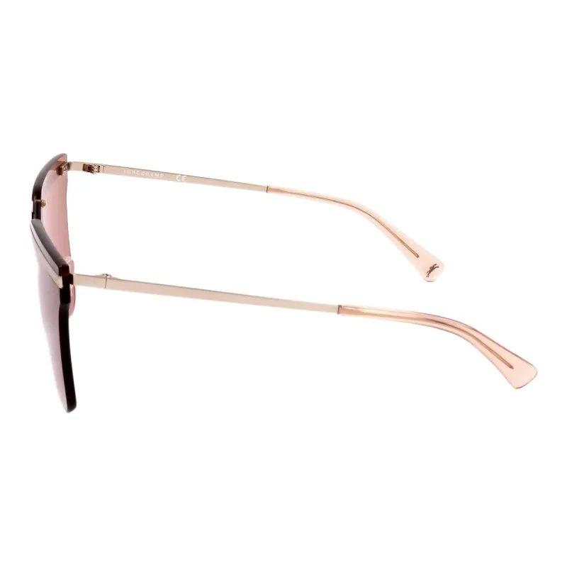 LONGCHAMP Irregular Shape Sunglasses Unisex Gold-2