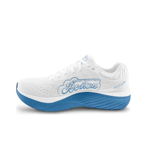 Topo Athletic Anti-Slip Wear-Resistant Low-Top Running Shoes Men's White Blue