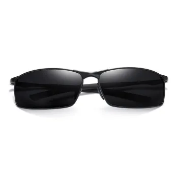 Thunder Pailong Alloy Square Sunglasses Men's Black