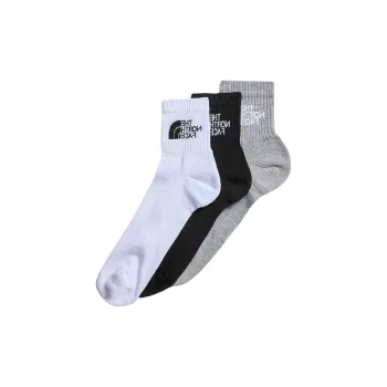 THE NORTH FACE SPORT CUSHION 1/4 SOCKS Ankle Socks Women's 3 Pack White+Gray+Black