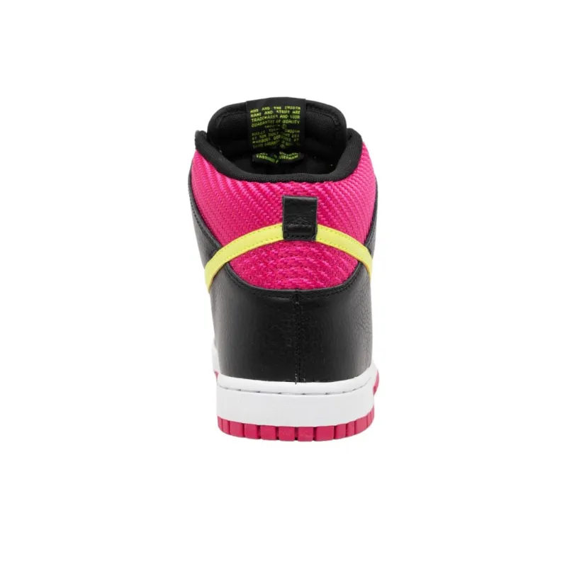 Nike Dunk High Basketball White/Black/Fireberry/Volt-3