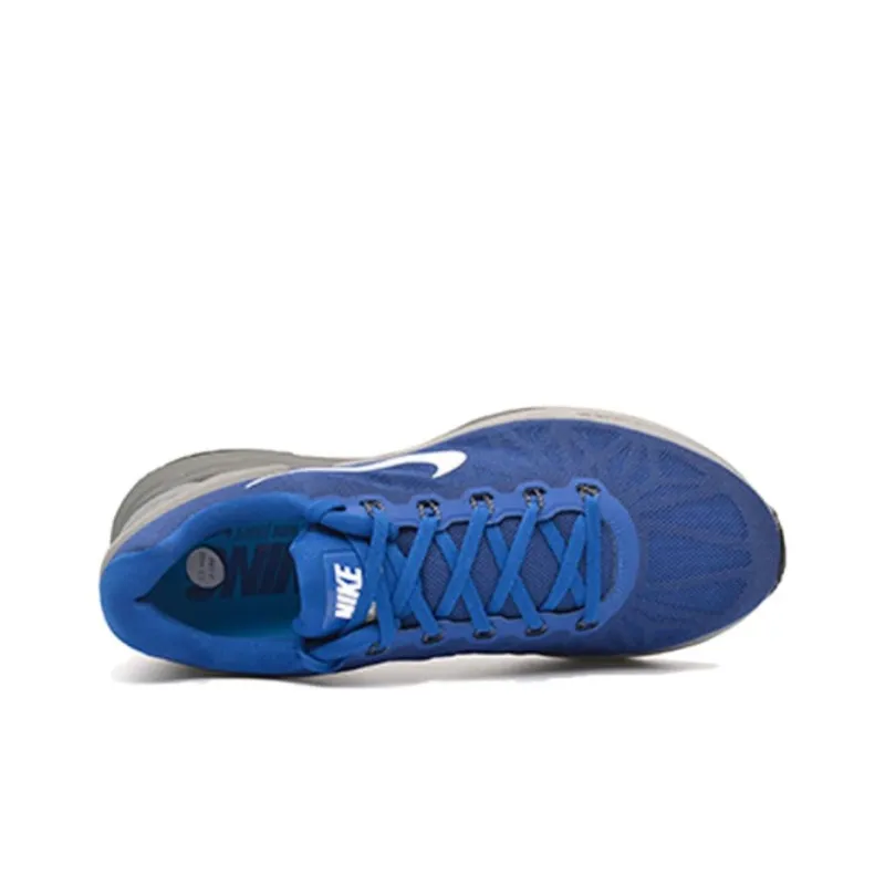 Nike Lunarglide 6 Cushioning Wear Resistant Low Top Running Shoes Men's Blue-4