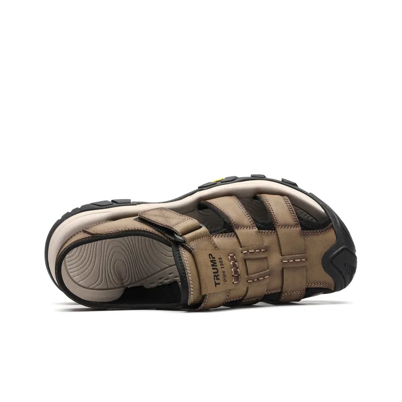 TRUMPPIPE Beach Sandals Men's Khaki-2