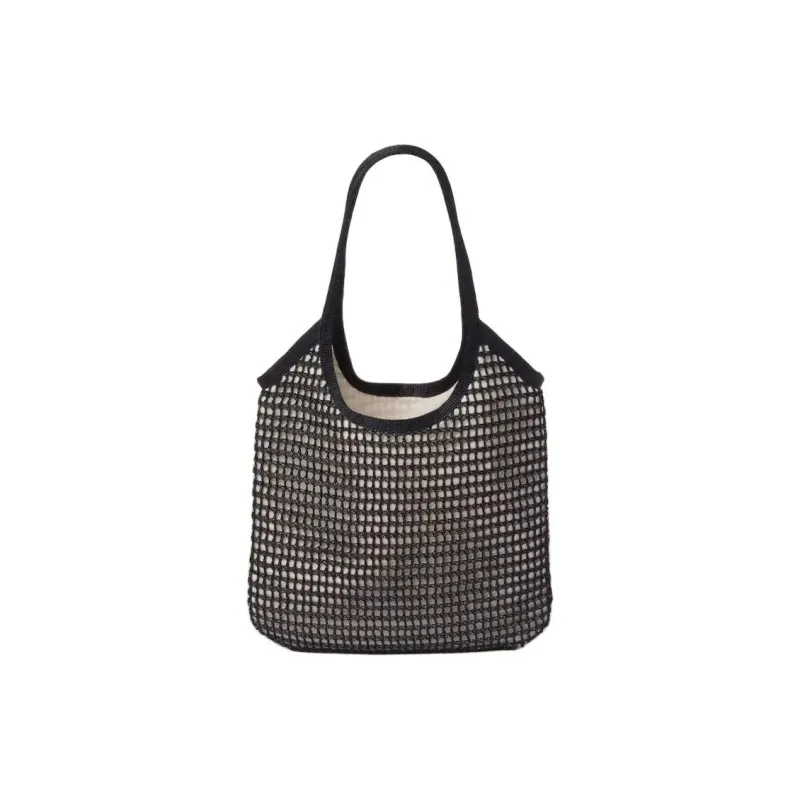 MIU MIU Yarn With Linen Handbag Women's Black-2