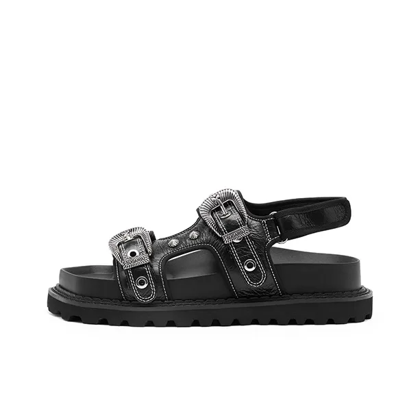 SUGARSU Beach Sandals Women's Black-0
