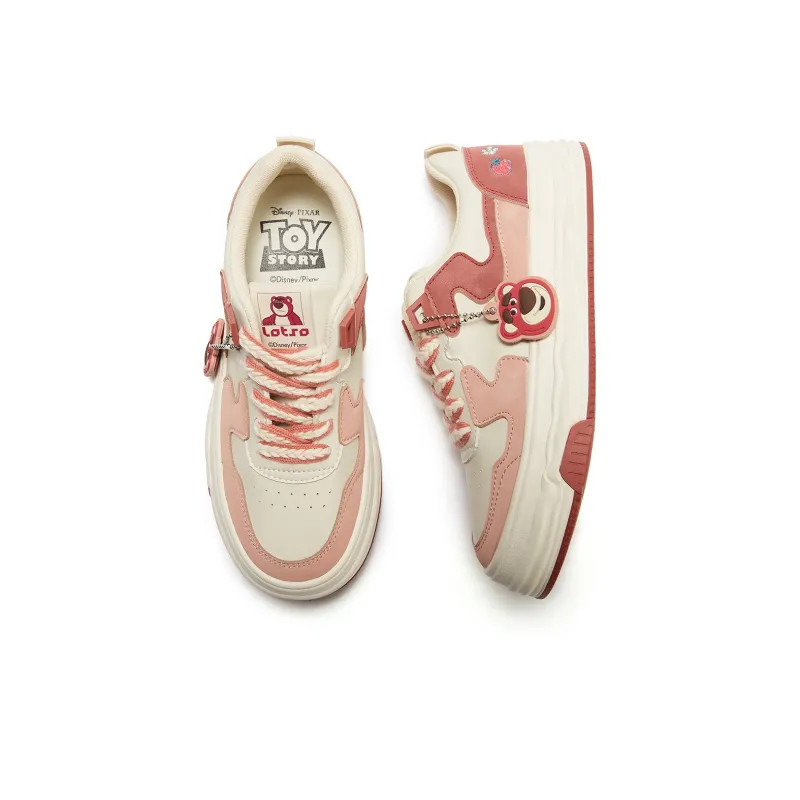 Disney x Hotwind Toy Story Series Stylish Skateboarding Shoes Women's Beige Pink-2