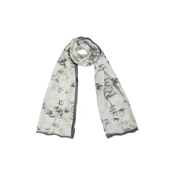 Eucalyptus Ornamentation Silk Scarves Women's
