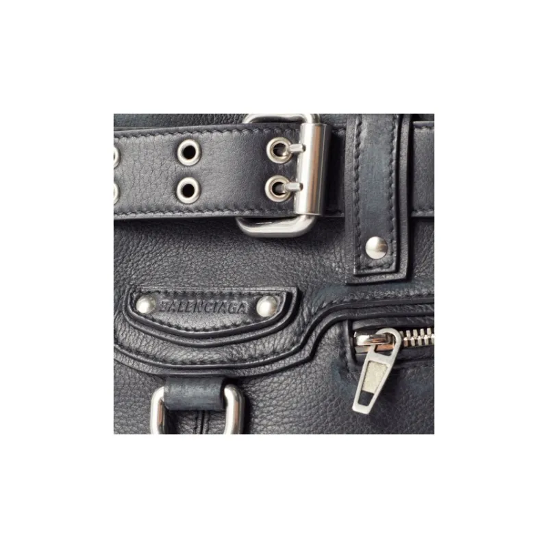 Balenciaga Cow Leather Bucket Bag, Shoulder Bag, Crossbody Bag Extra Small Women's Black-2