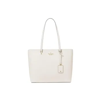 Kate Spade Grain Leather One Shoulder Handbag Large Size Women's Parchment White