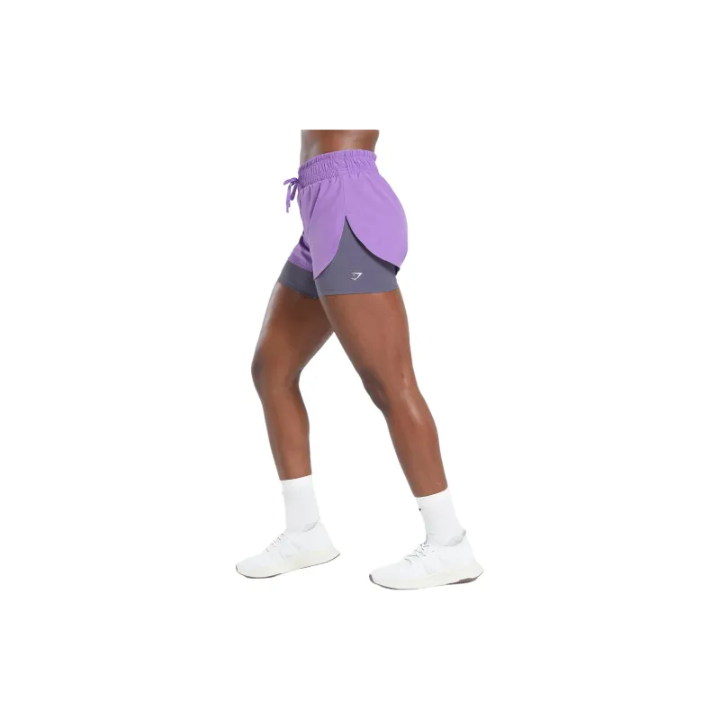 GYMSHARK Sports Shorts Women's Grape Purple-2