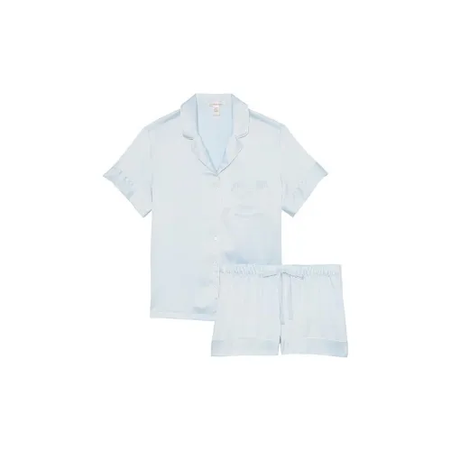 Victoria's Secret Satin Short Pajama Set/Ballad Blue Pajama Set Women's Sky Blue