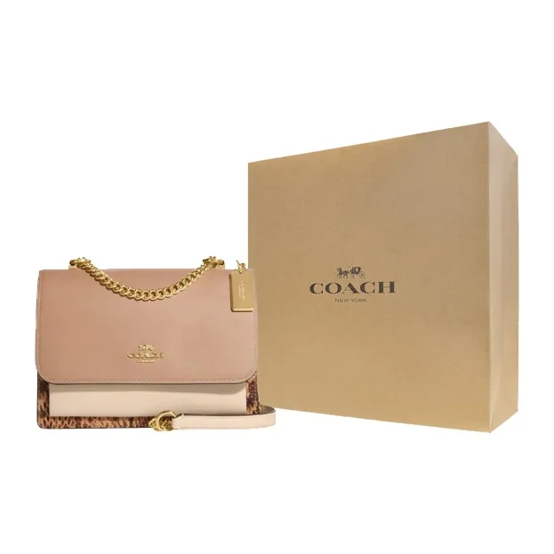 COACH Klare With Cow Leather And Sheepskin Shoulder Bag, Crossbody Bag Small Size Women's Ivory White-8