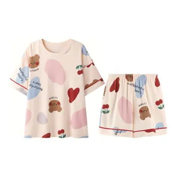 Top Melon Pajama Set Women's Apricot