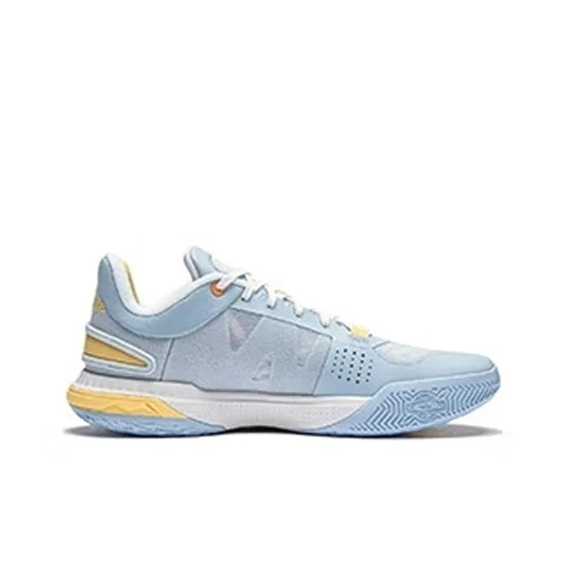 LiNing Son Of Flash Cushioned Slip Resistant Low Top Basketball Shoes Men's Clear Sky Blue-1