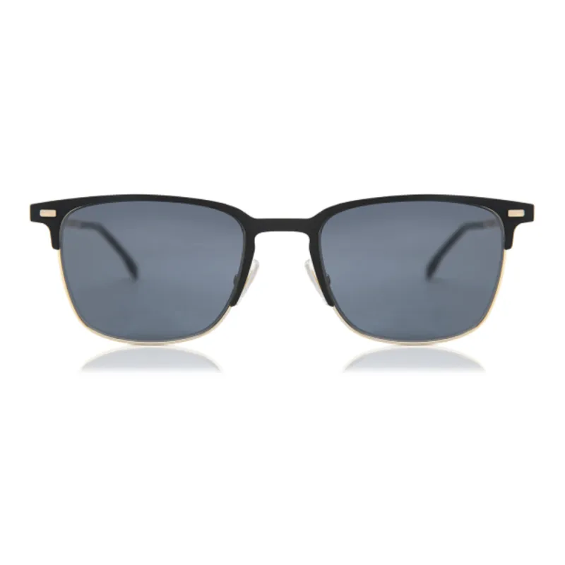 HUGO BOSS Stainless Steel Square Sunglasses Men's Gold-1