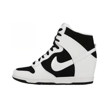 Nike Dunk Sky Hi Essential Anti Slip Wear Resistant High Top Casual Shoes Women's Black White