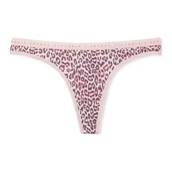 Victoria's Secret Pink NEW!Stretch Cotton Thong Panty / Leopard Print Underpants Women's 1 Pack Leopard Print
