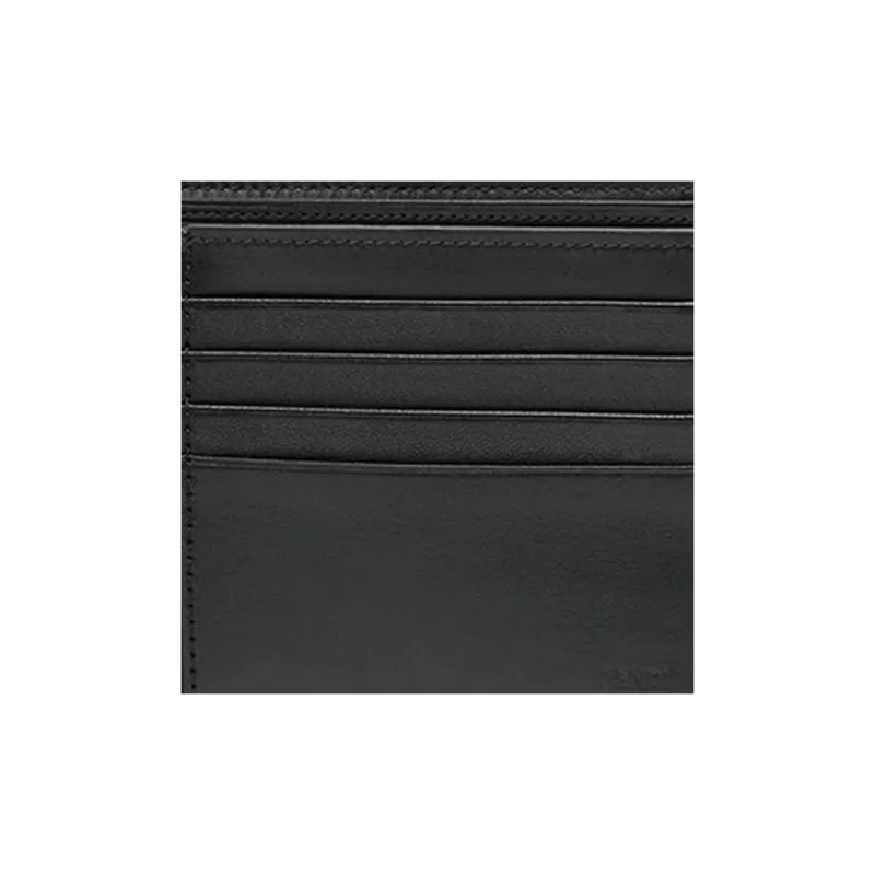 FENDI Leather Wallet Men's Black-4