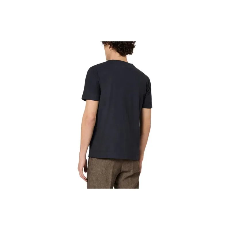 MASSIMO ALBA Solid Color Crew Neck Pullover Short-Sleeved T-Shirt Men's Navy-1