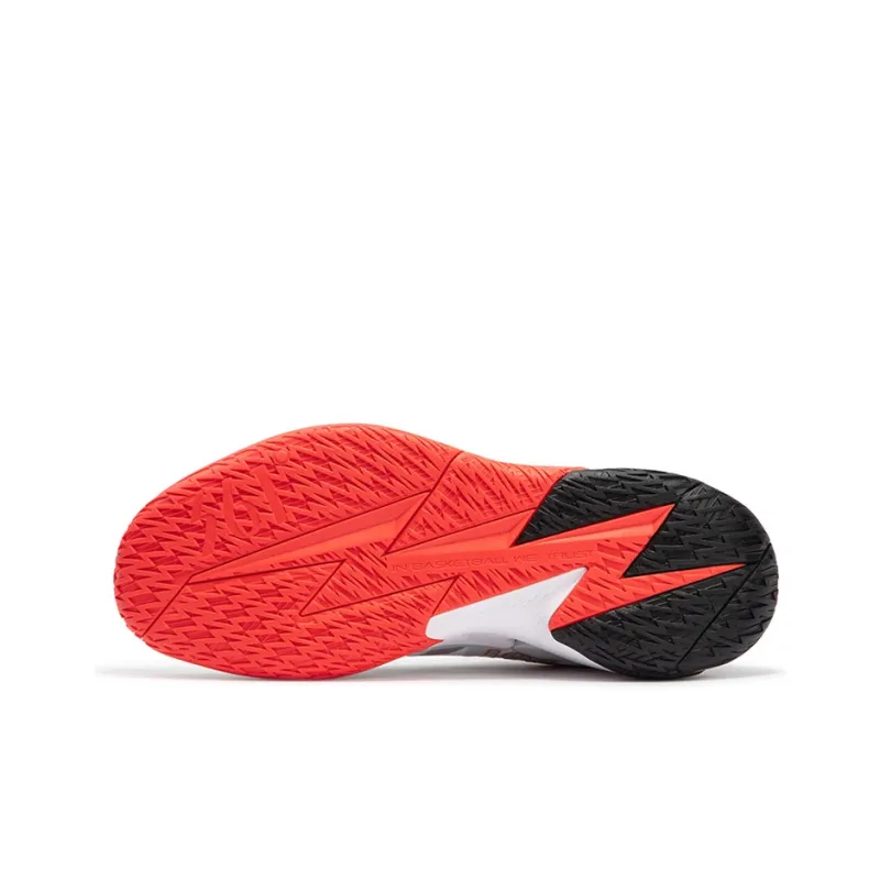 361° Basketball Shoes Men Low Top 361 Degrees White/Fluorescent Bright Dark Red-4