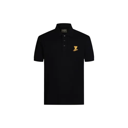 MANGANO Bear Series Polo Shirts Men Black