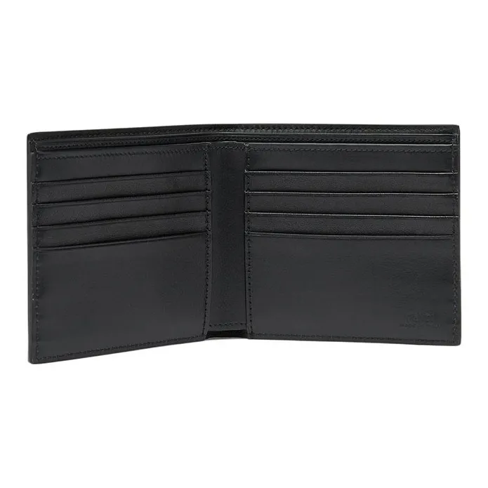 FENDI Leather Wallet Men's Black-2