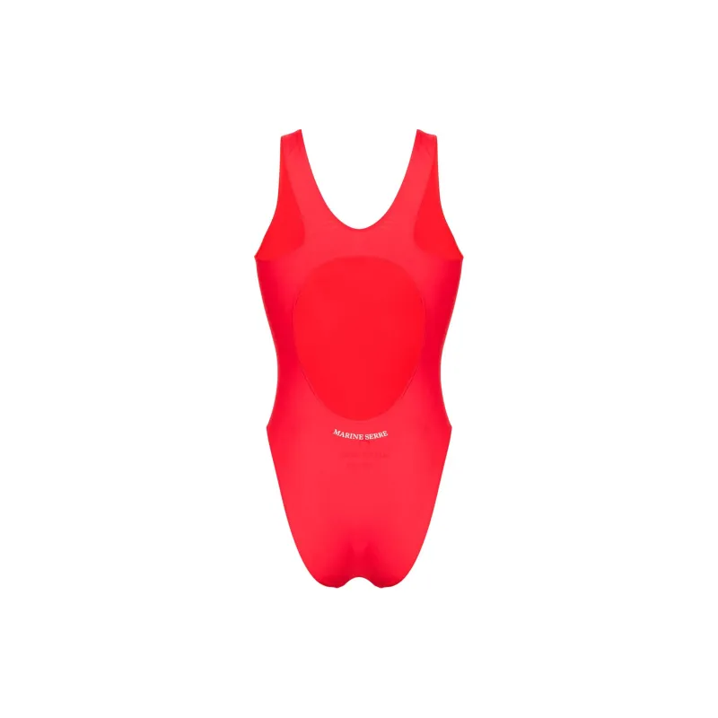 Marine Serre One-piece Swimsuit Women's Red-1