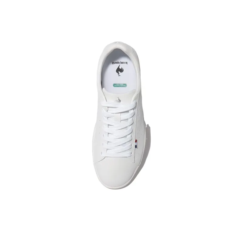 Le Coq Sportif LA ROLAND Anti Slip Wear Resistant Low Top Skateboard Shoes Unisex White-2