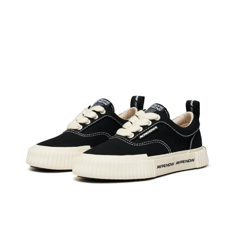 Aape Canvas Shoes Men Low Top Black/White/Army Green-1