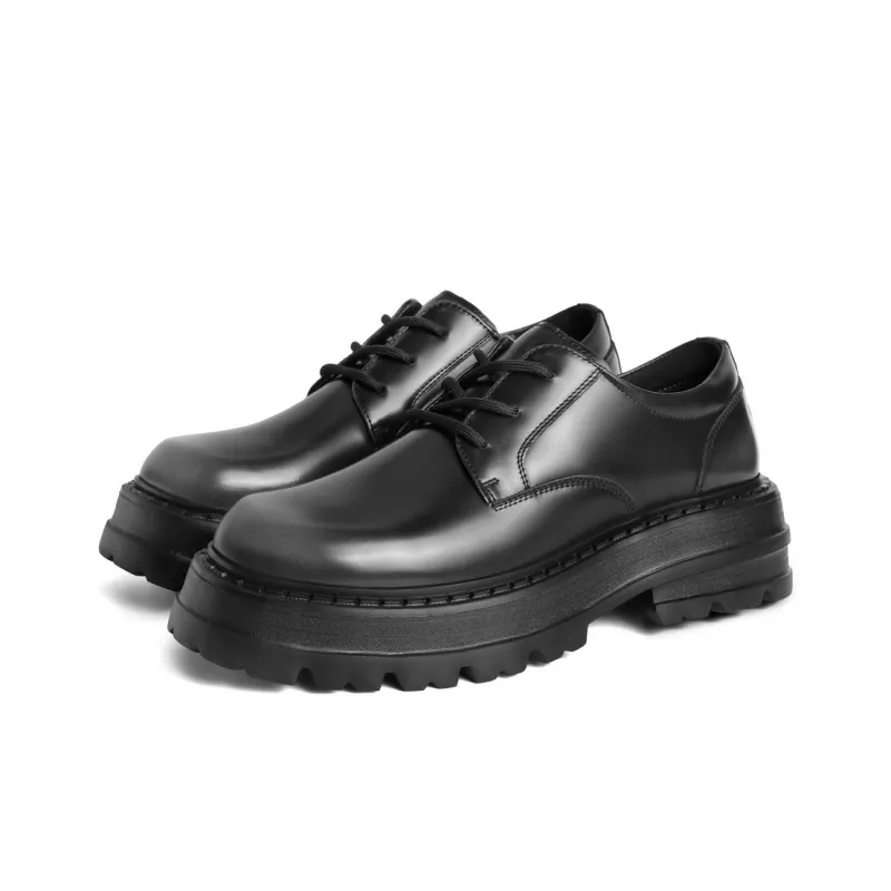 BELLE Dress Shoes Men Low Top Black-4