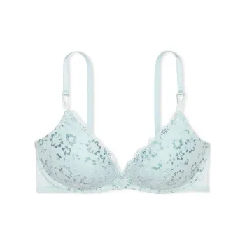 Victoria's Secret Sexy Tee Lace Wireless Push-Up Bra / Ballad Blue Bra Women's Folk Blue