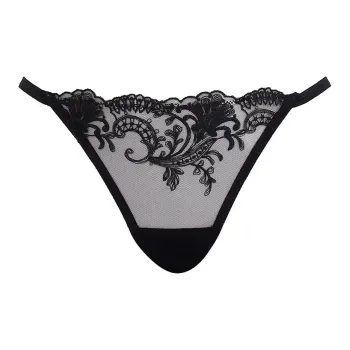 Victoria's Secret BLUEBELLA Marseille Thong Panty Black Underpants Women's 1 Pack Black
