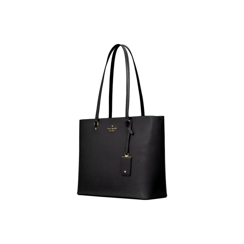Kate Spade Grain Leather One Shoulder Handbag Tubas Women's Black-1
