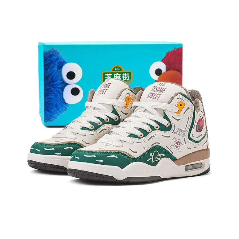 SESAME STREET Slip-Resistant Breathable Coverage Mid-Top Basketball Shoes Unisex-21