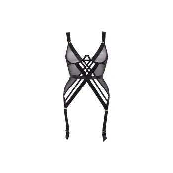 Victoria's Secret BLUEBELLA Unlined Sawyer Basque / Black Bra Women's Black