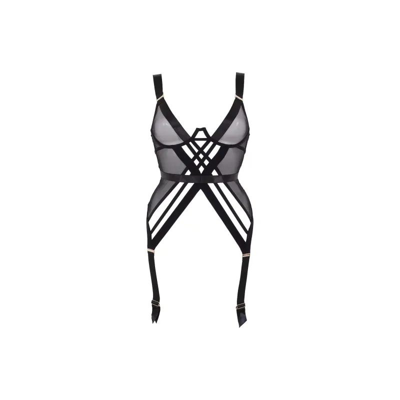 Victoria's Secret BLUEBELLA Unlined Sawyer Basque / Black Bra Women's Black-0