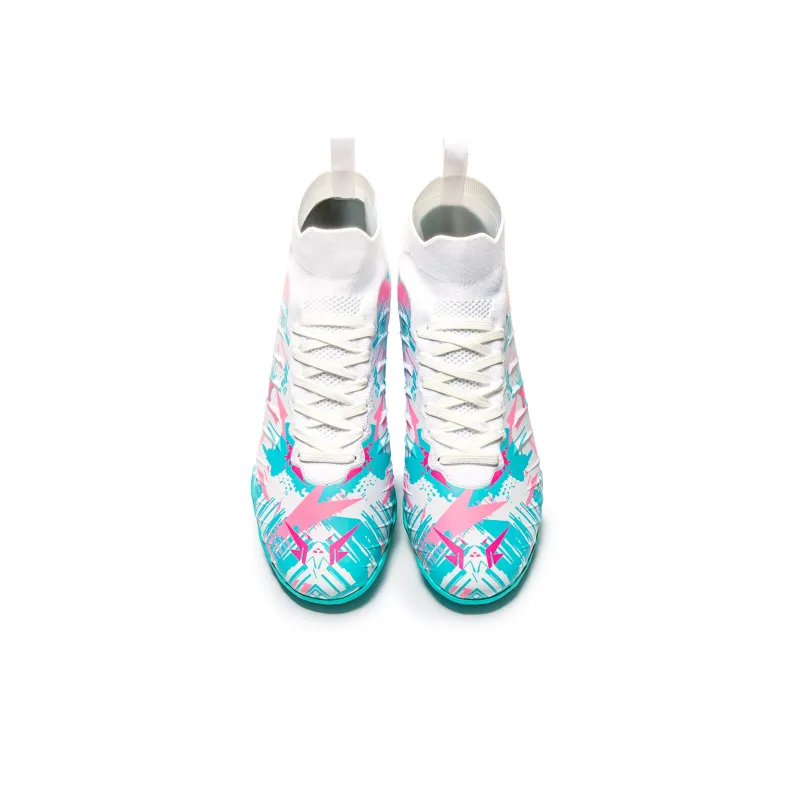 FEELACES Soccer Shoes Unisex Ice Sharp White, Pink Climb 1.0-38