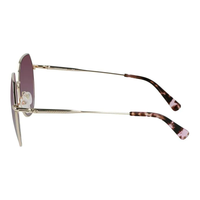 LONGCHAMP Irregular Shape Sunglasses Women's Gold-2